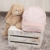 Mochila infantil em poli couro rosa